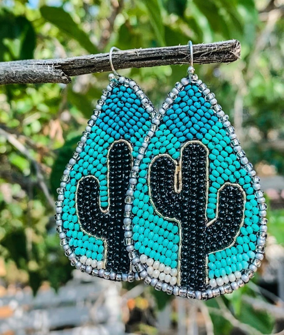 Handmade beaded cactus